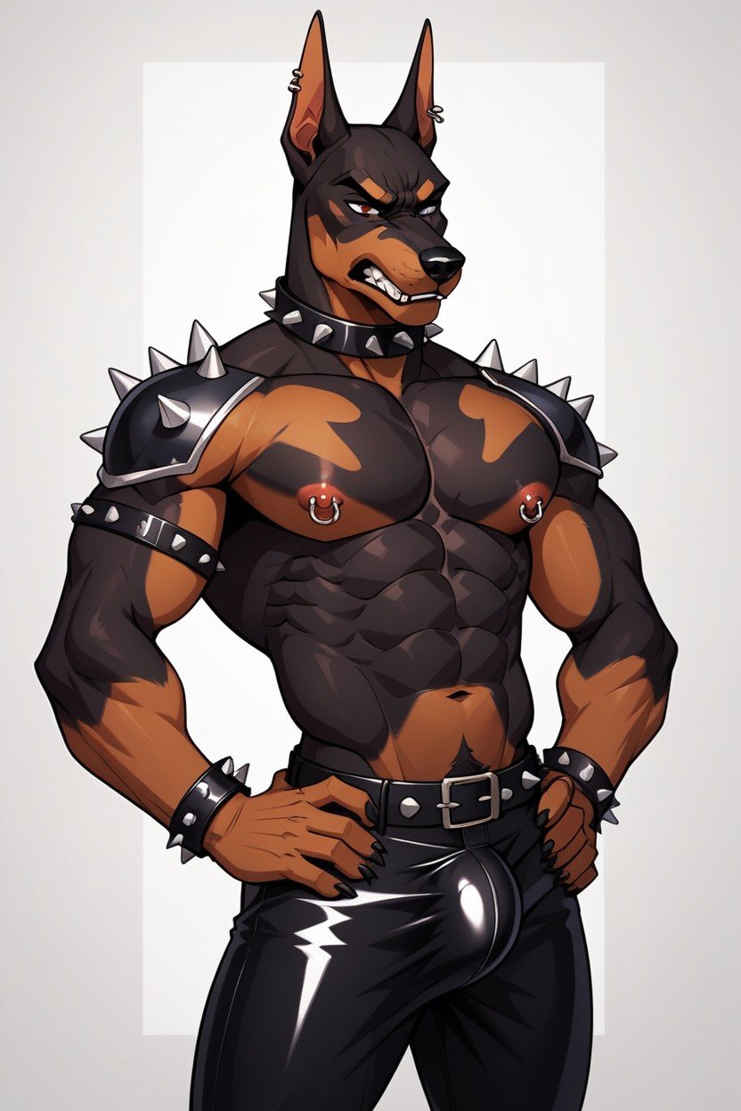 1 Persona, Spiked Belt, Leather PantsFurry IA