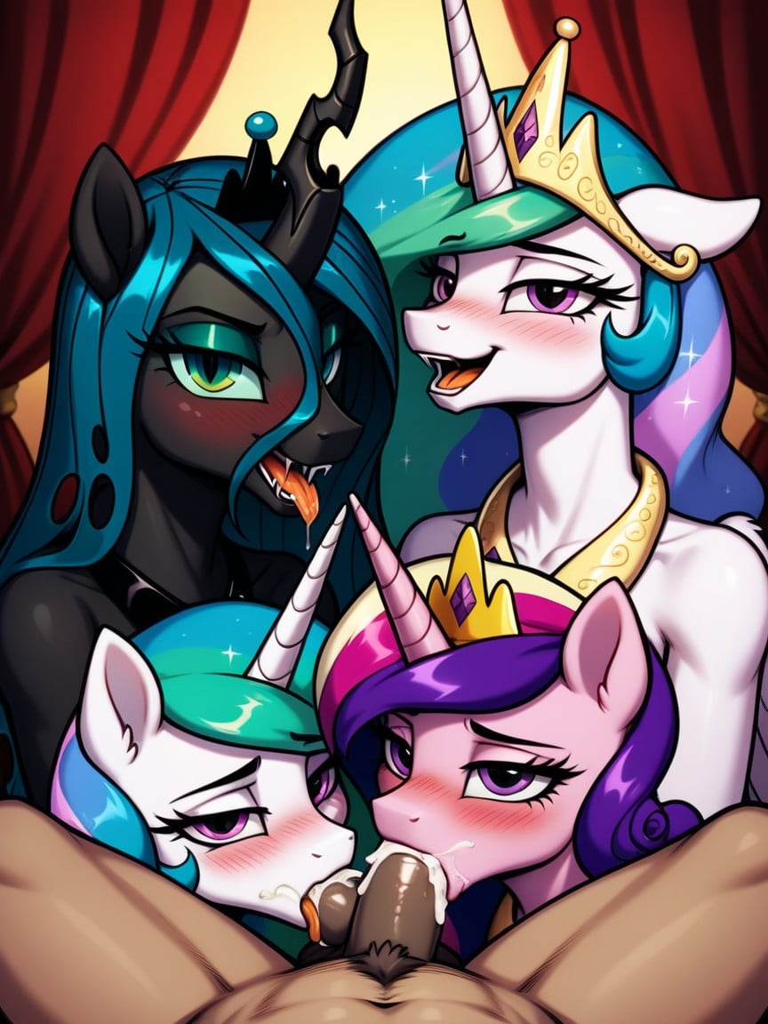 Harem, Excité, Pony BodyPorno IA Furry