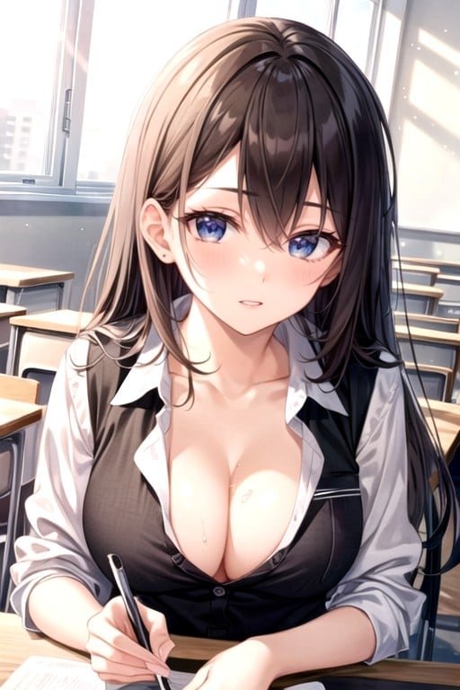 One Woman, Cleavage, 18+ Asian AI Porn