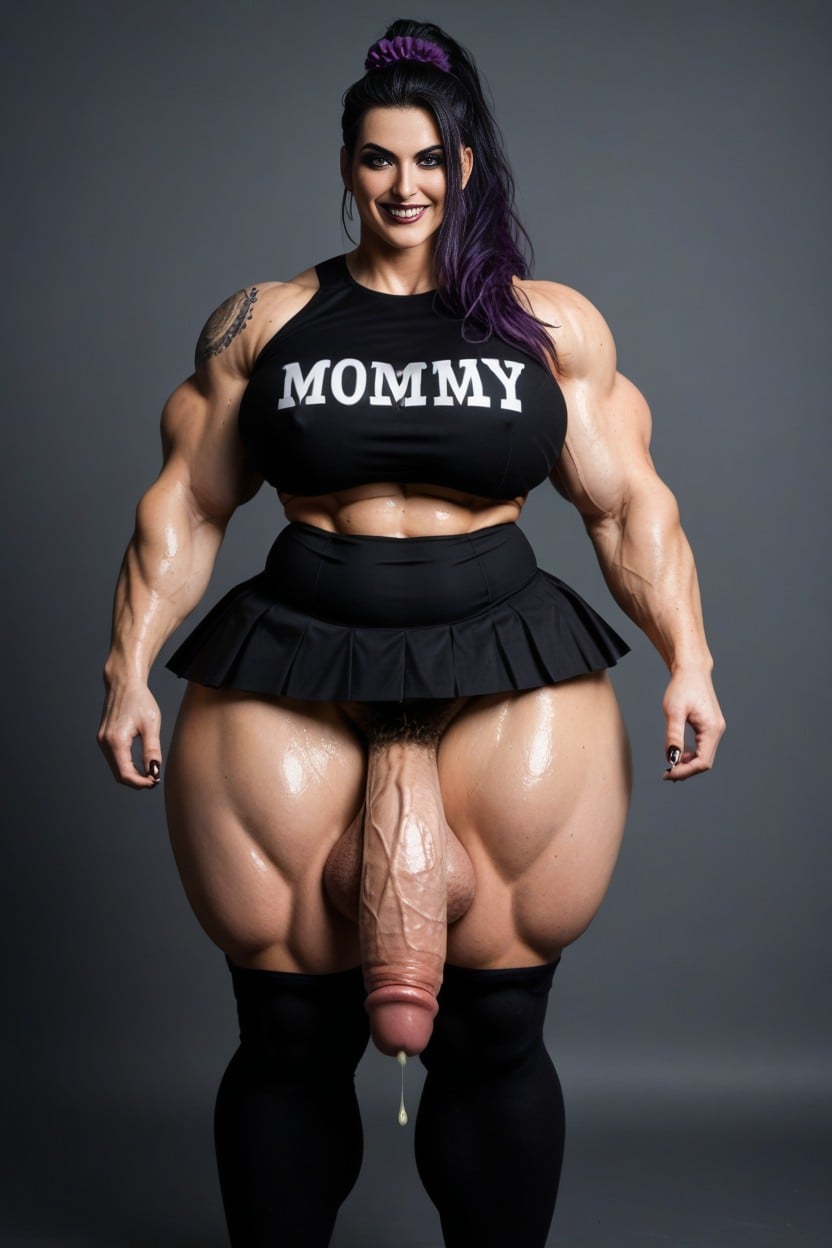 Hentai Manga Brought To Life, Tall Bulky Widest Amazonian Body, Flexing Biceps AI Porn