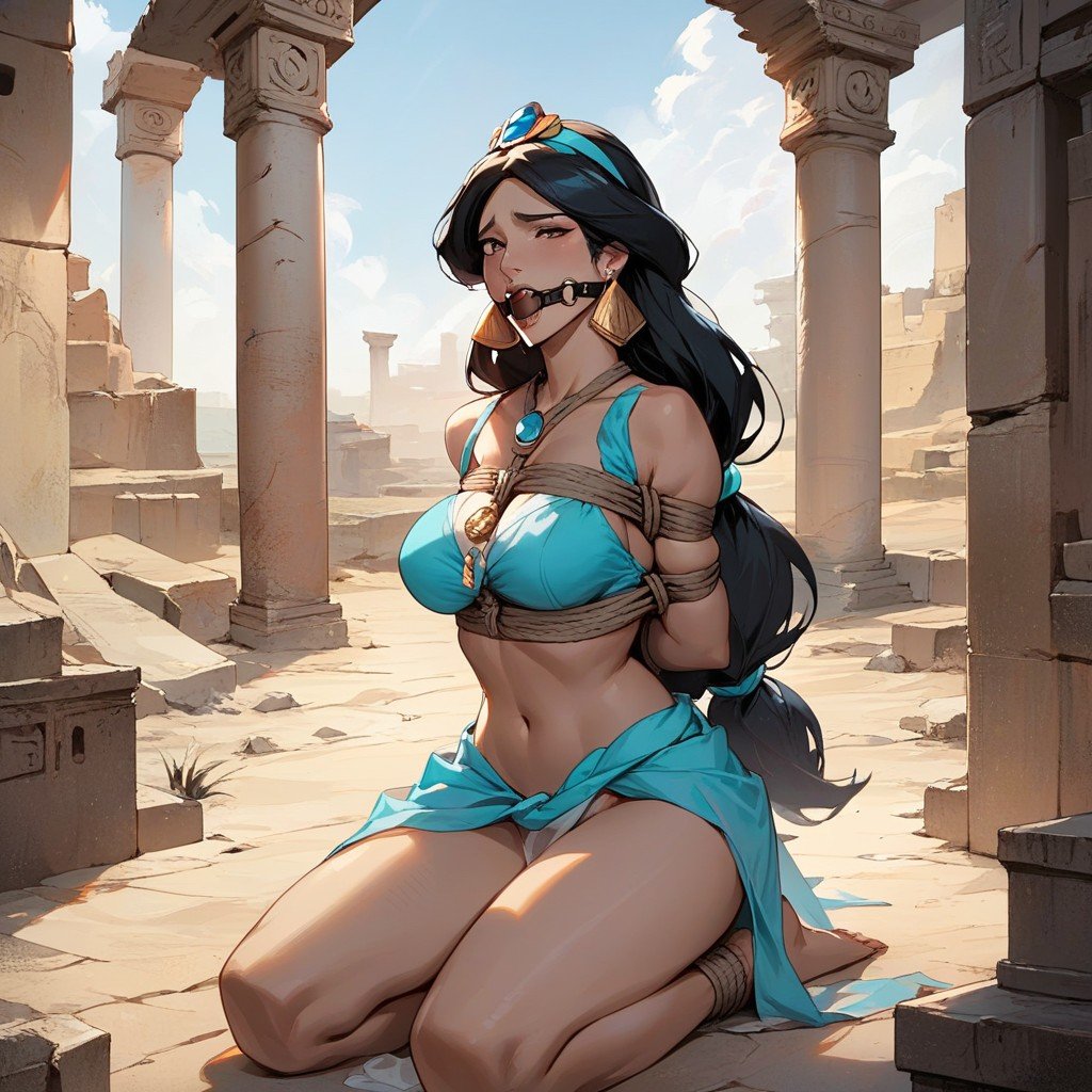 Desert, Mouth Gag, Princess Jasmine Shemale AI Porn