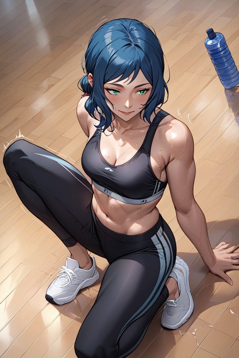 Sweaty, Fitness Room, Green EyesPorno IA Hentai