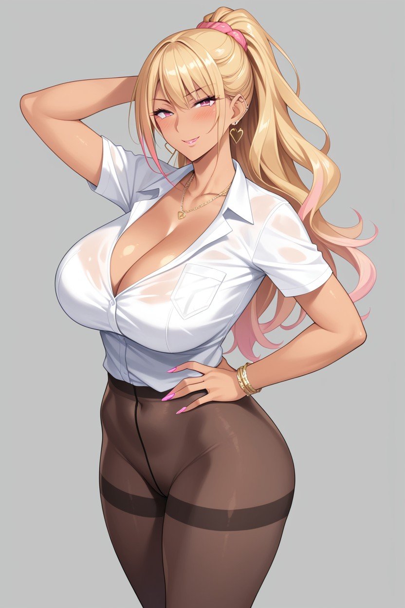 Leggings, Ponytail, Blushing Hentai AI Porn