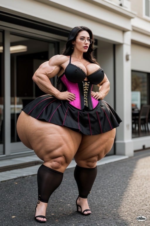 Hyper Giantess Goddess, Muscular Striated Thighs, 乳房扩张人妖AI色情