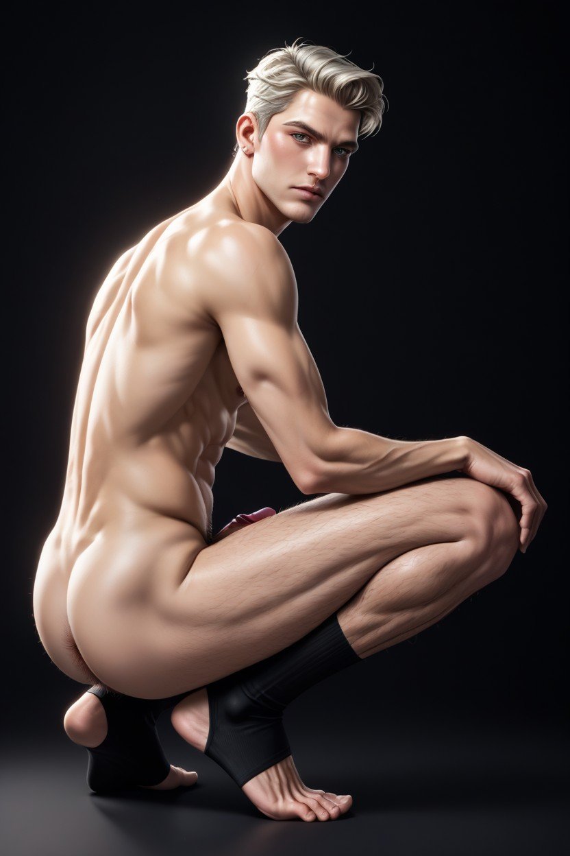 Toe Squat, Hard Erect Veiny Penis, Showing AssPorno gay IA