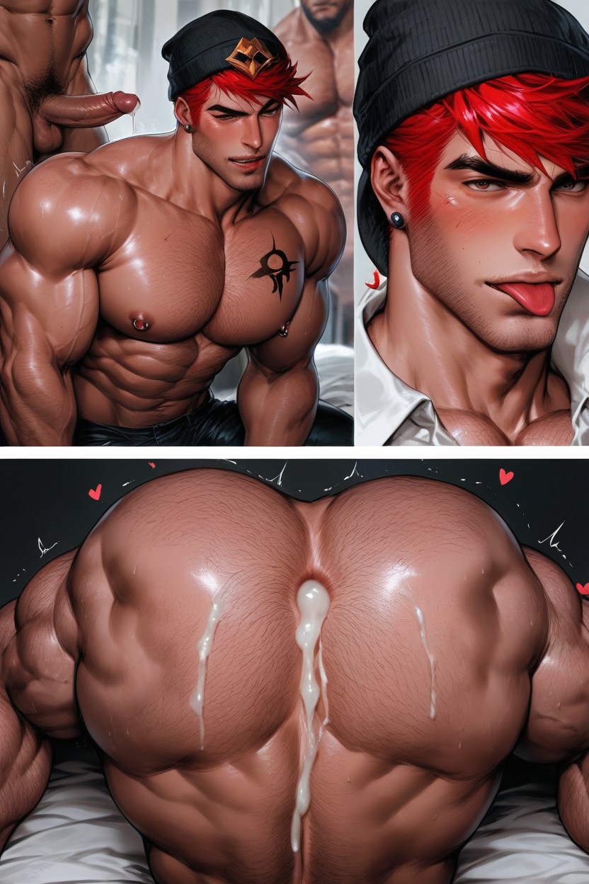 Panting, Bara, Before And After Sex Porno IA Gay