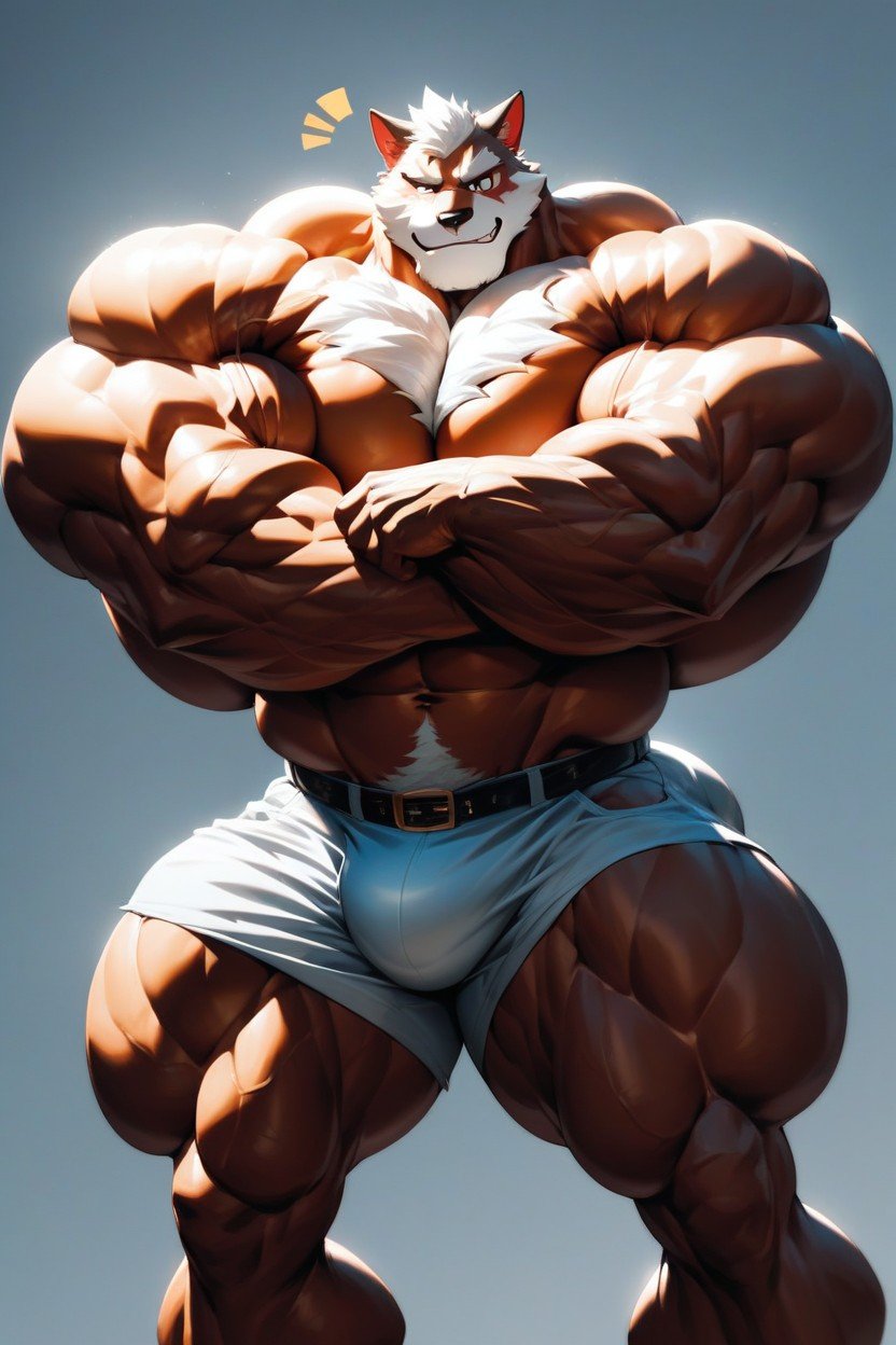 Biggest Massive Voluminous Shoulders, Voluminous Massive Chest Muscles, FurryAI同性戀黃片