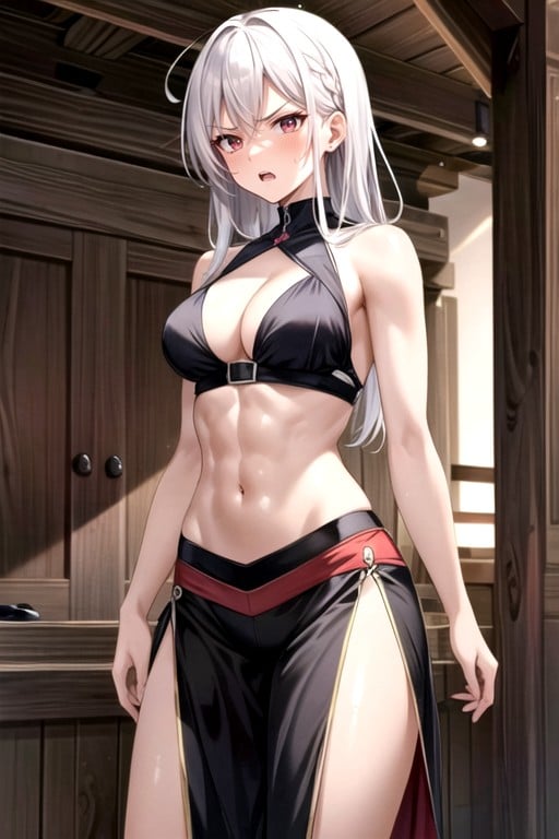 Fit, White Hair, 18+ Hentai AI Porn