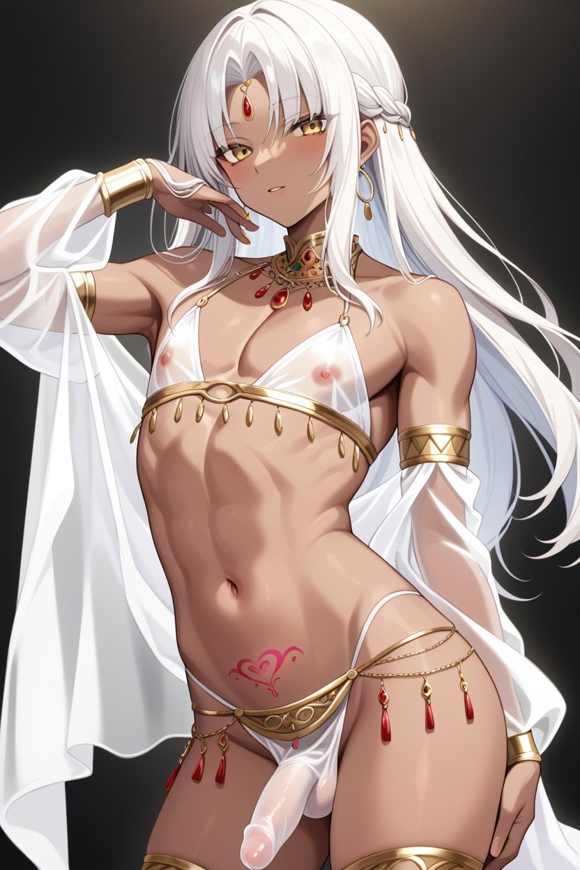 Long Hair, Otoko No Ko, Transparent White LingerieゲイAIポルノ