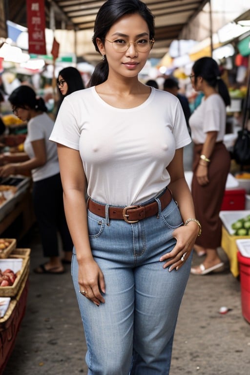 Front View, 30+, Indonesian Shemale AI Porn