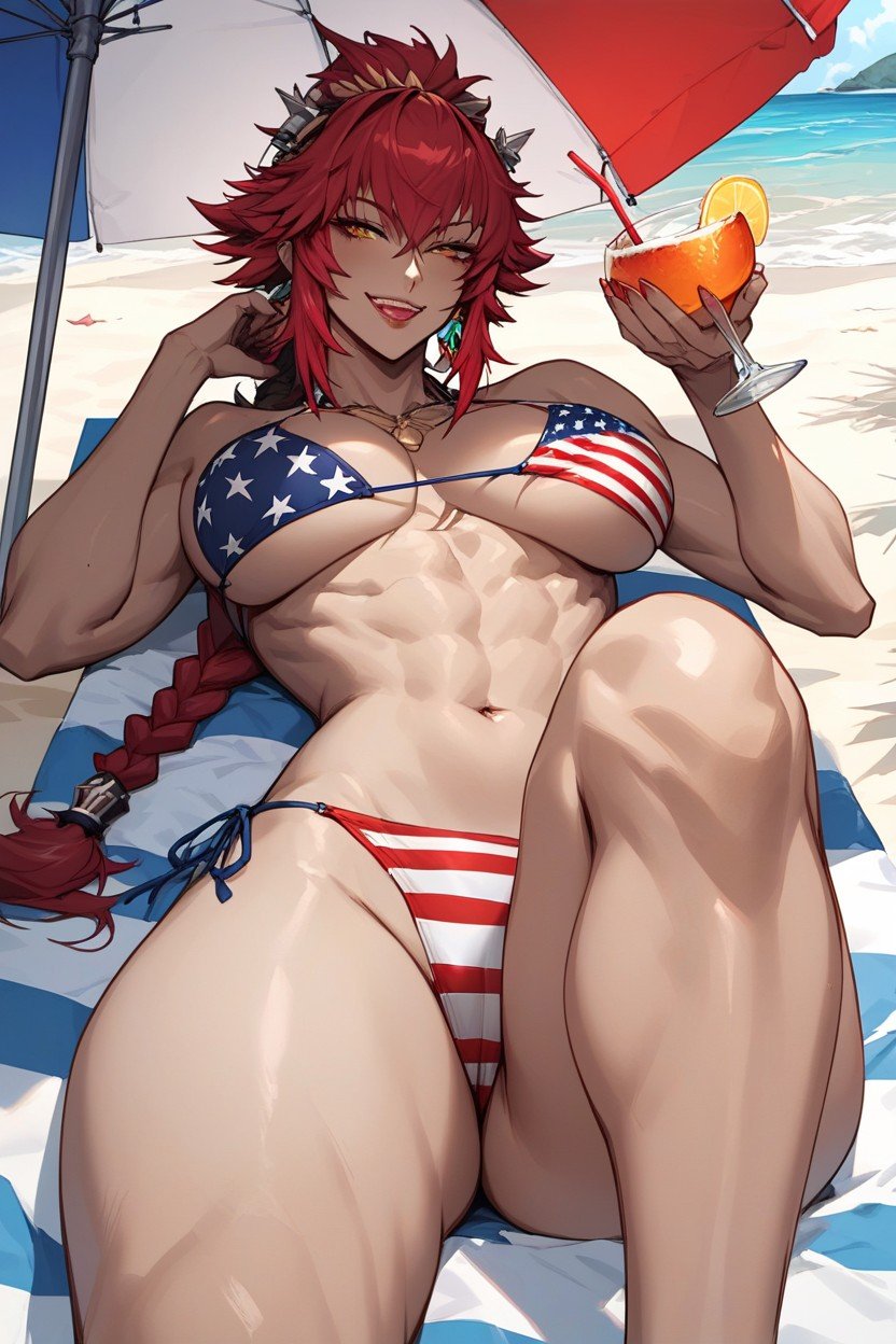 America Bikini, Zentreya Vtuber Vshojo, Large AssHentai IA