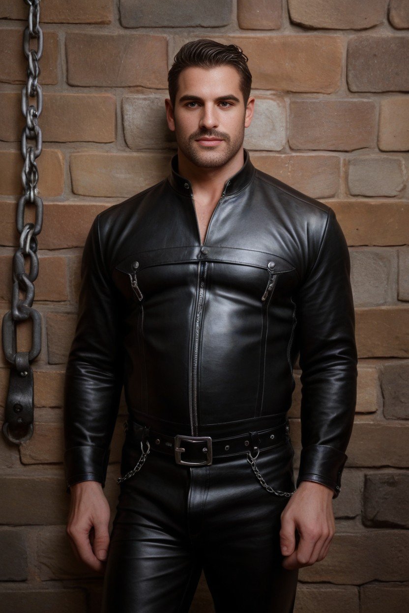 Dungeon, Leather, Bdsm Pornografia gay com IA