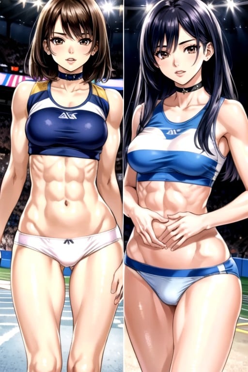 Muscular Definition, Abs, Oiled SkinファーリーAIポルノ