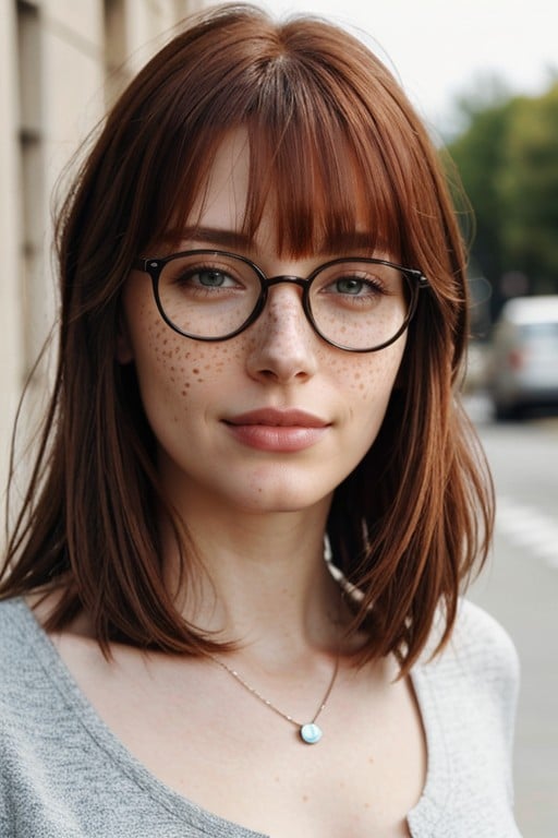 Black Round Glasses, French, Street Furry AI Porn