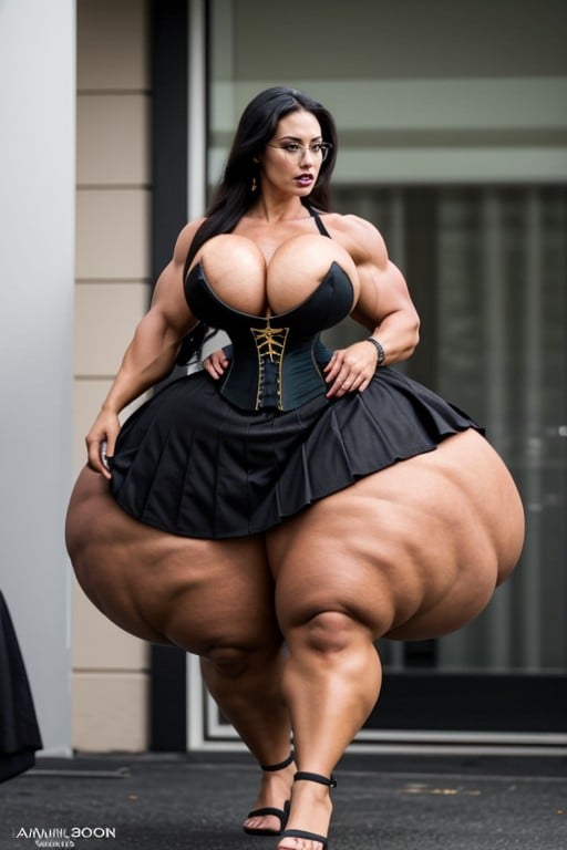 Hyper Massive Muscular Arms, Hyper Gigantic Massive Muscles Woman, Gigantic Muscles ИИ гей порно