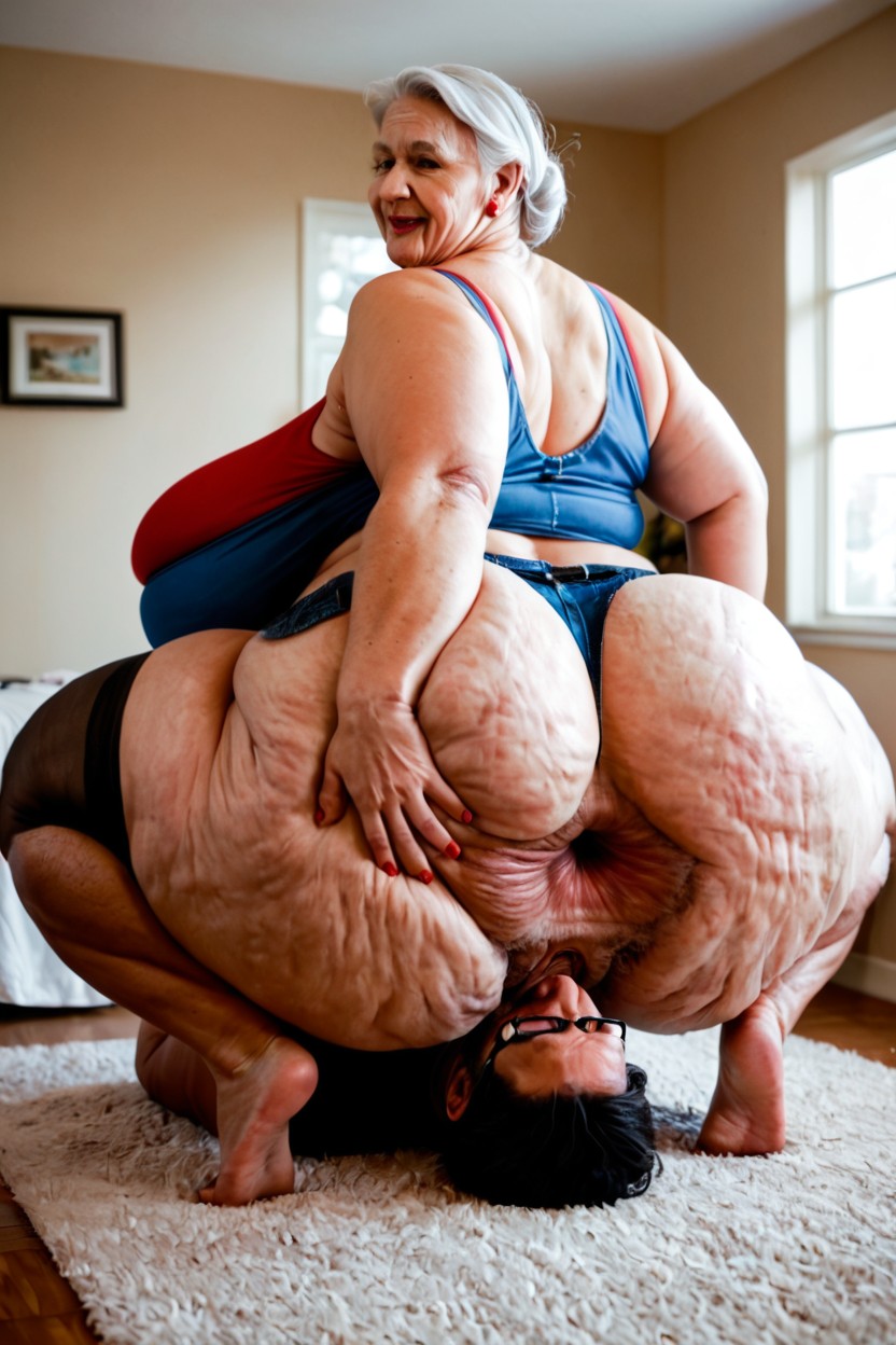 Hyper Thighs, Face Sitting, Hyper Anus BBW AI Porn