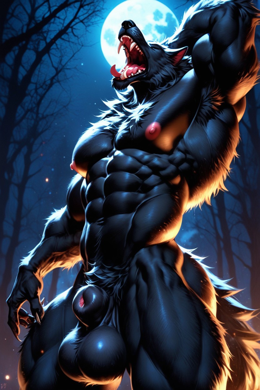 Black Balls, Huge Balls, Claws Furry AI Porn