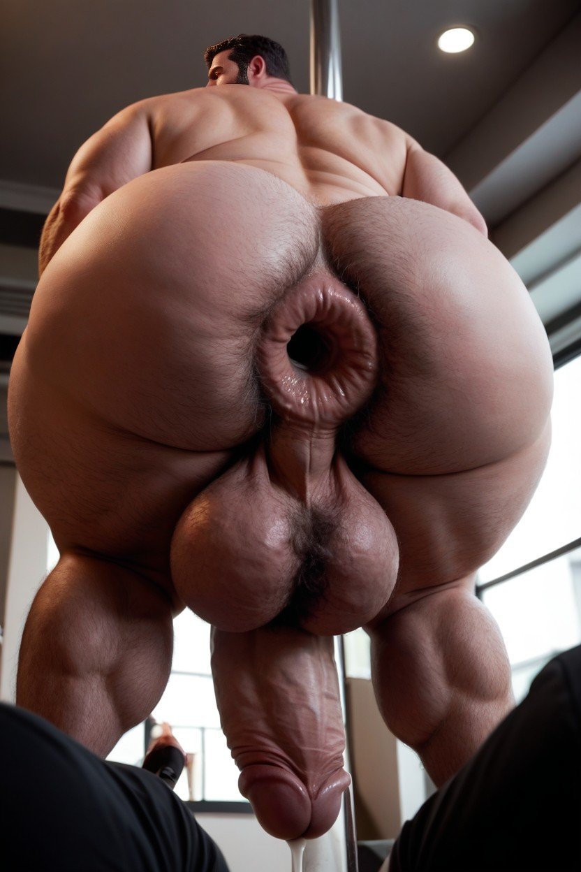 18+, Extremely Large Ass, Hairy Balls AI Gay Porn