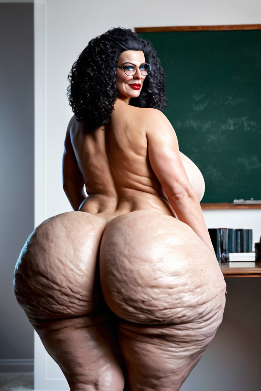 Super Thick Thighs, Gigantic Thighs, Extremely Big Round Ass MILF AI Porn