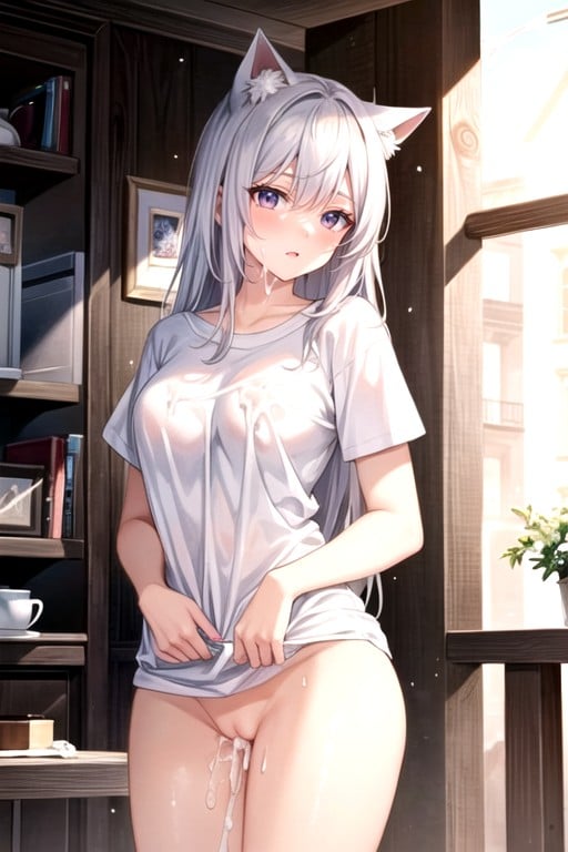 Oversized T-shirt, Creampie, Skinny Hentai AI Porn