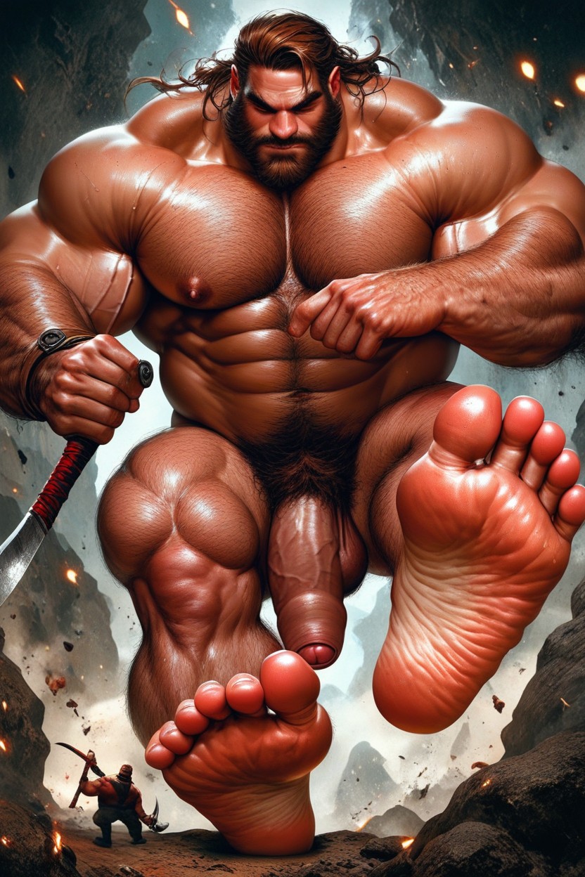 Tall, Spread Toes, Feet 게이 AI 포르노