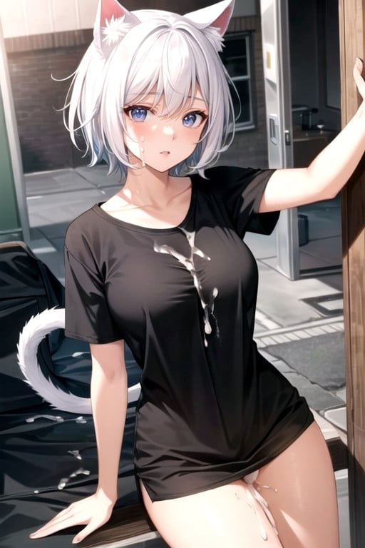 Creampie, Oversized T-shirt, 18+Hentai KI Porno