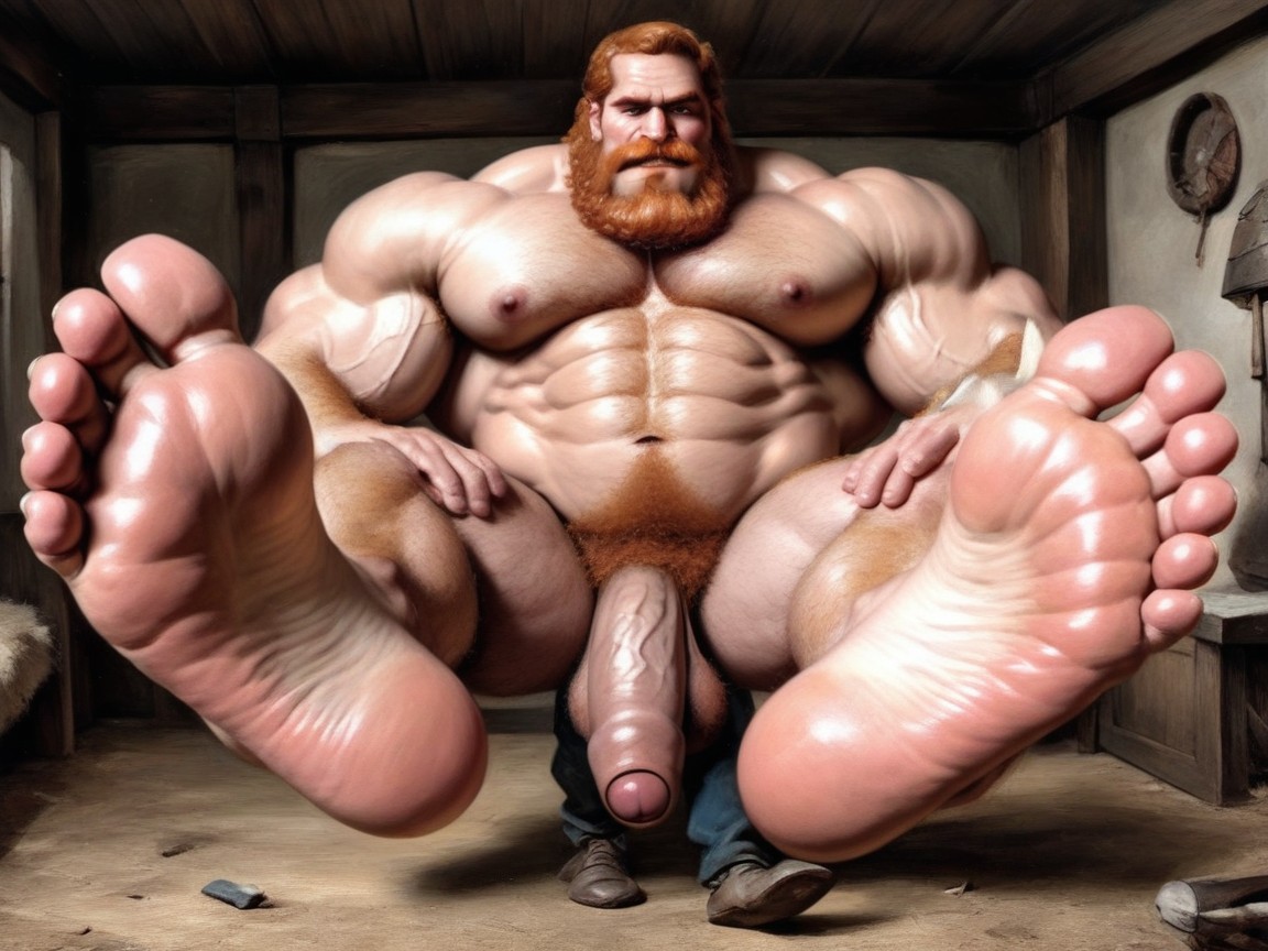 Big Meaty Hands, Big Toes, Big Arms Porno IA Gay