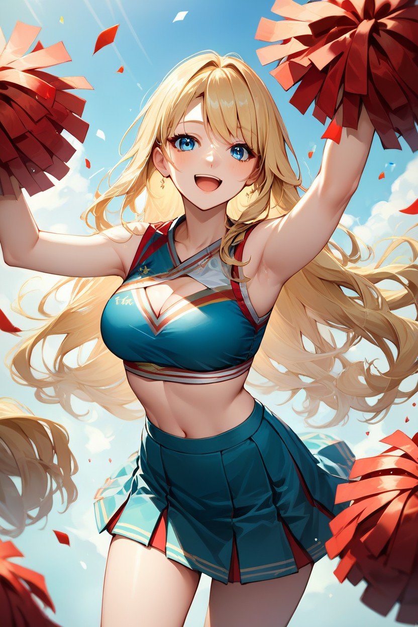 Feliz, 18+, Cheerleader Uniform Hentai IA pornografia