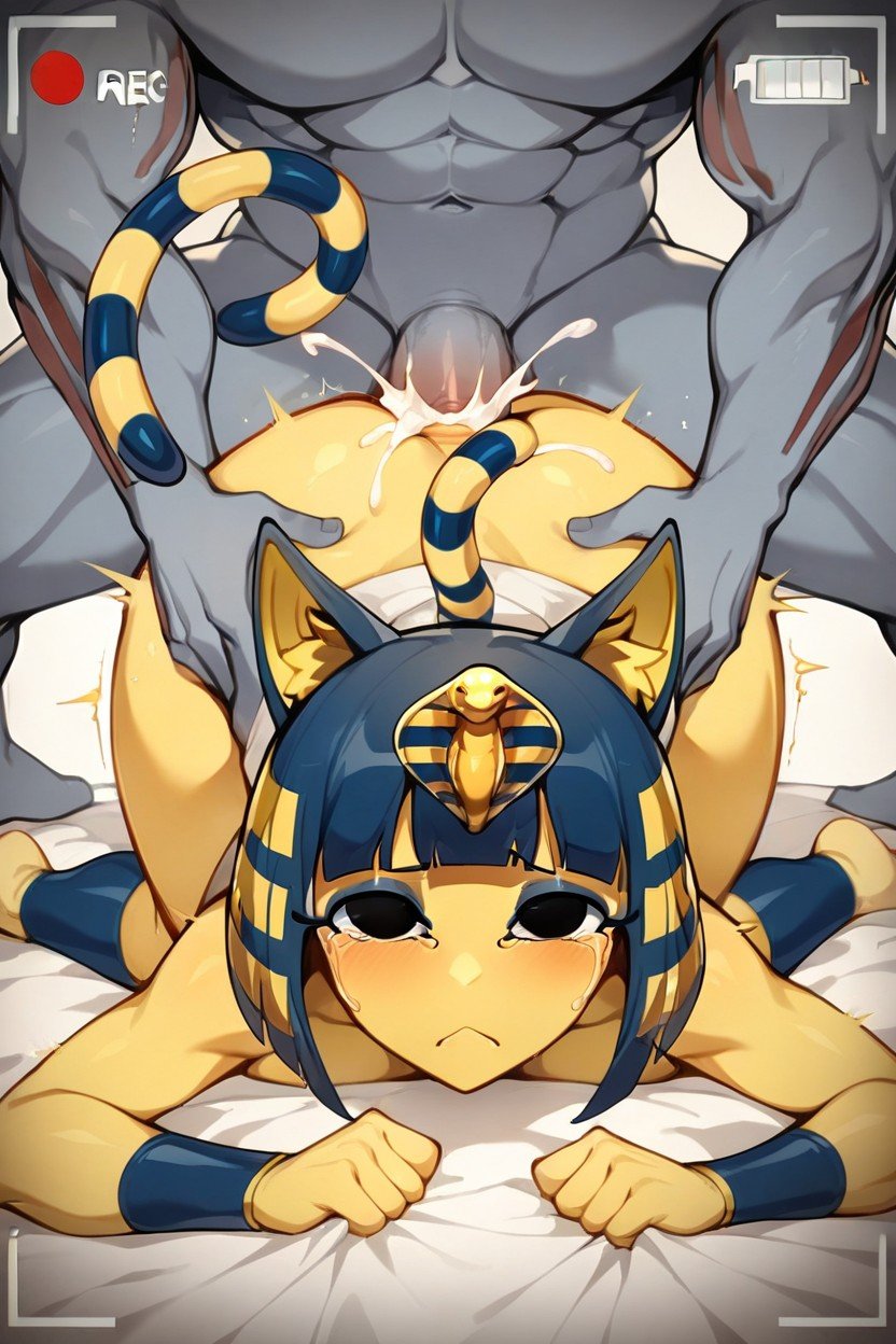 Ankha Body, Head Down Ass Up, In BedFurry IA