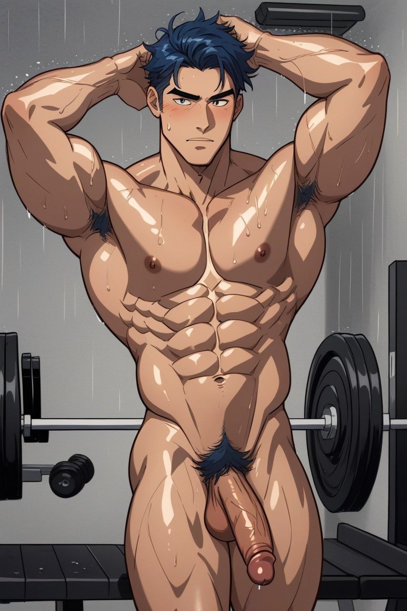 Muscular Body, Anime, NakedAI同性恋黄片