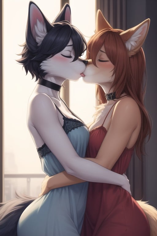 Choker, Wolf, 18+ Furry AI Porn