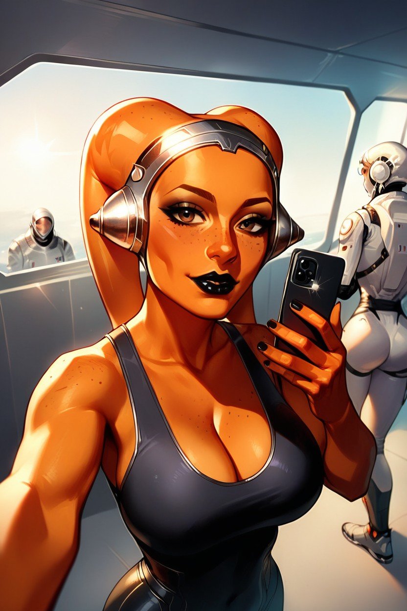 Cleavage, Freckles, Twi'lek Female Furry AI Porn