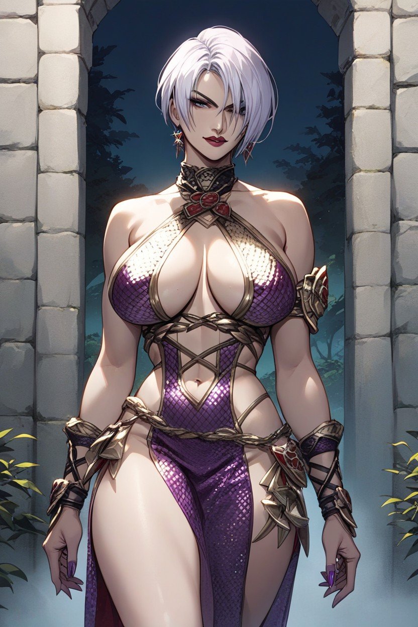 18+, Isabella Valentine From Soul Calibur, Vestido De Lantejoulas Travesti IA Pornô