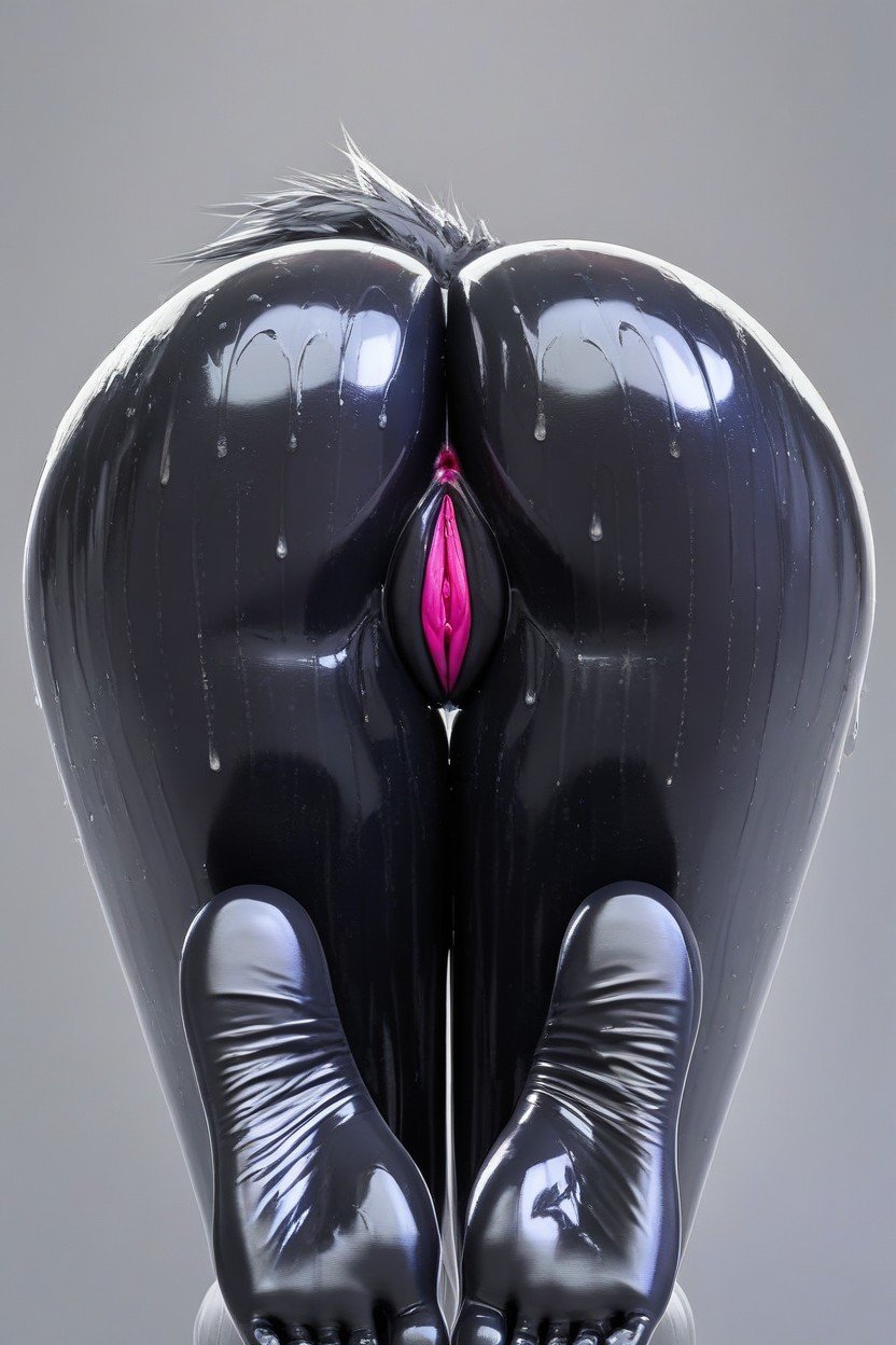 Ass Focus, Black Soles, Shiny SkinPorno IA Furry