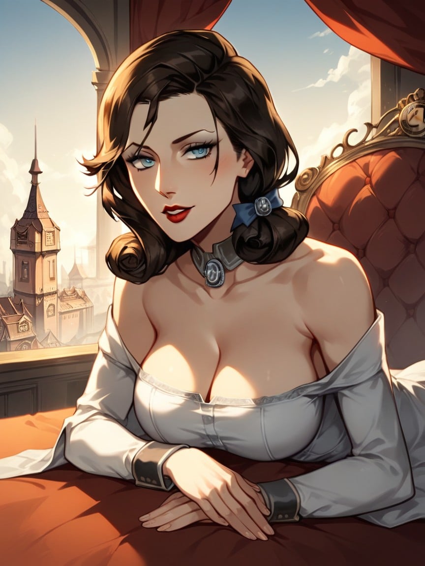 Elizabeth From Bioshock, Steampunk City, Lying On StomachAI黃漫