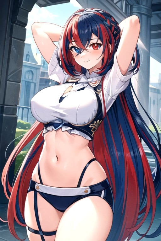 Nombril Exposé, Haut Court, Alear (fire Emblem)Porno IA Hentai