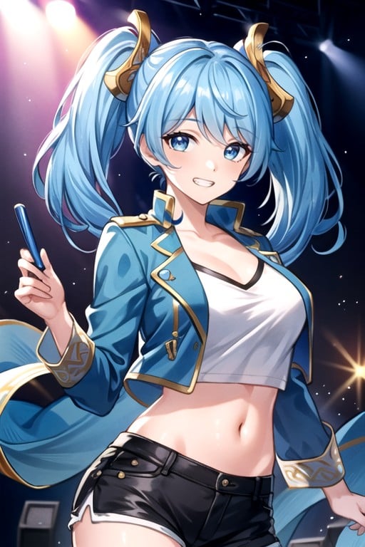 On Stage, Crop Top, Sona (league Of Legends) Furry AI Porn