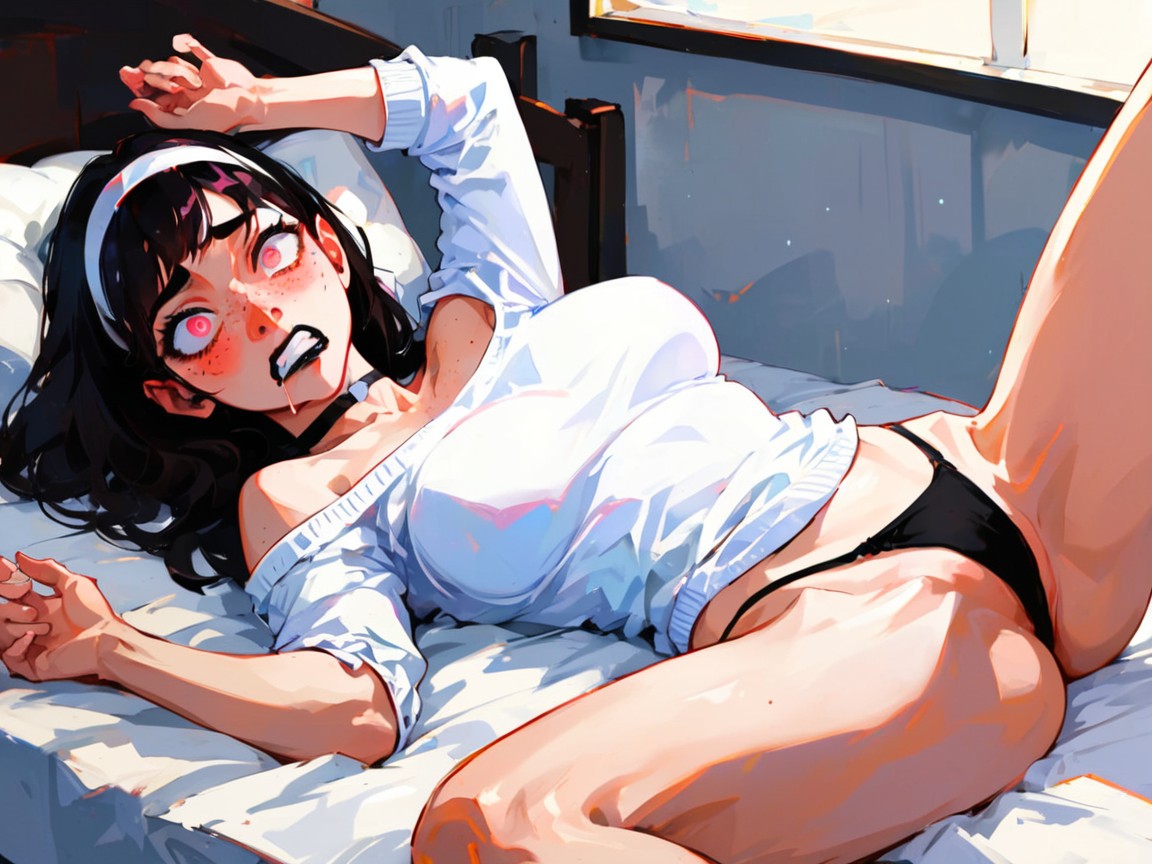 Legs Spead, Bed, 18+ AI Porn