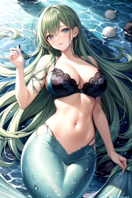 18+, Mermaid, Big Breasts퍼리 AI 포르노