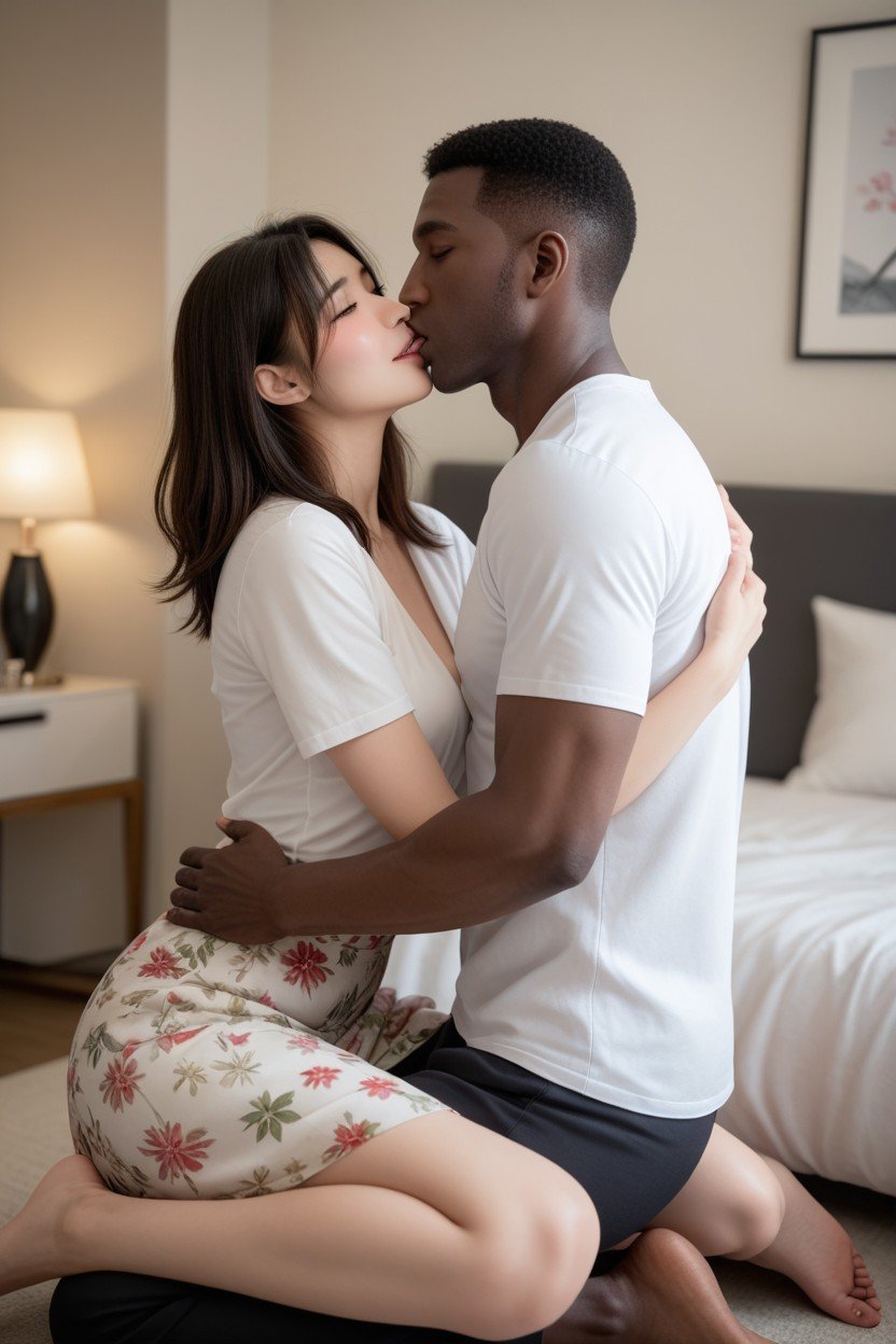 Five Fingers, Brown Medium Length Hair, Hugging A Pillow Asian AI Porn