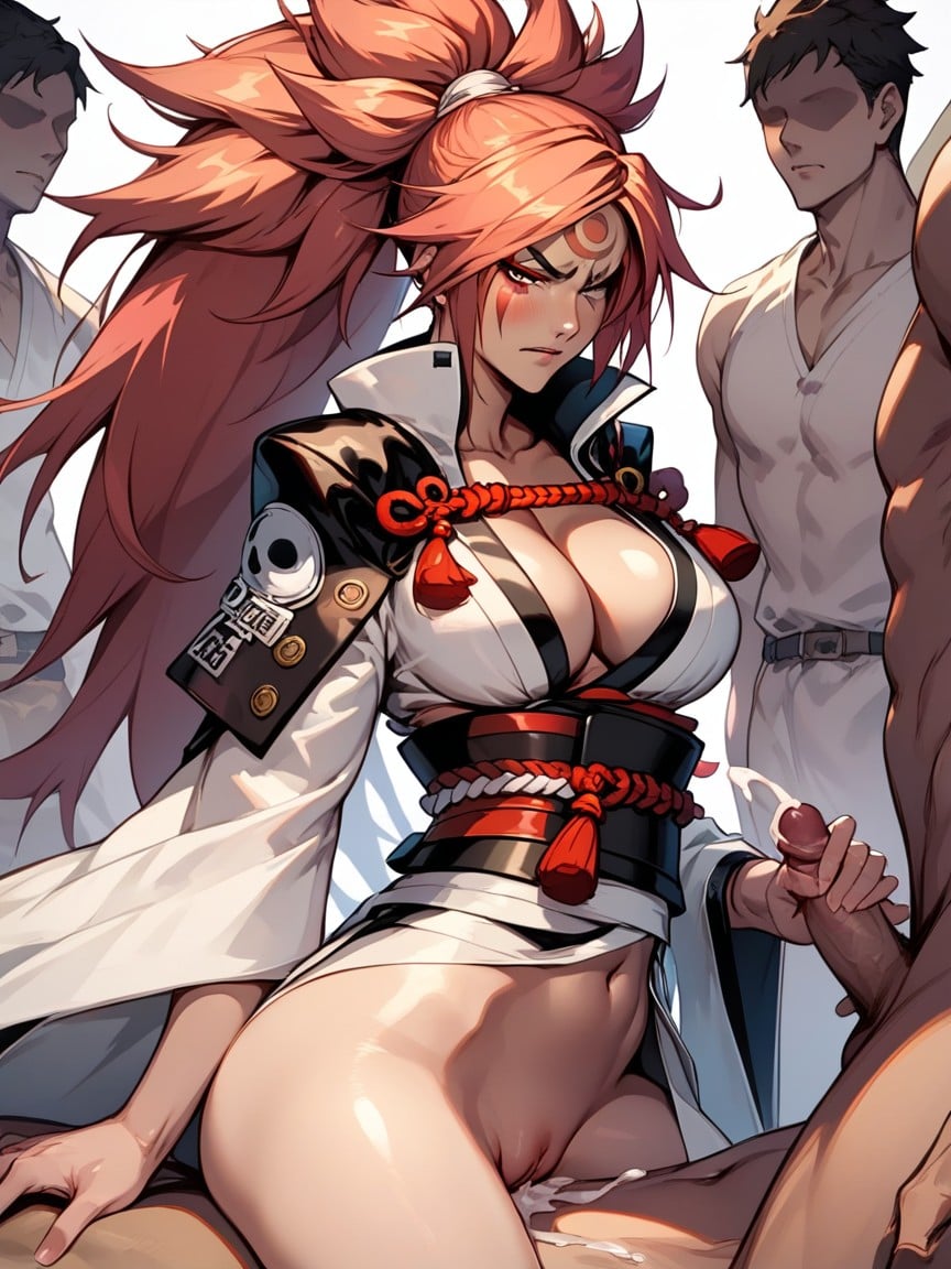 Detailed, Cowgirl Sex, Baiken Guilty_gear Pornografia peluda com IA