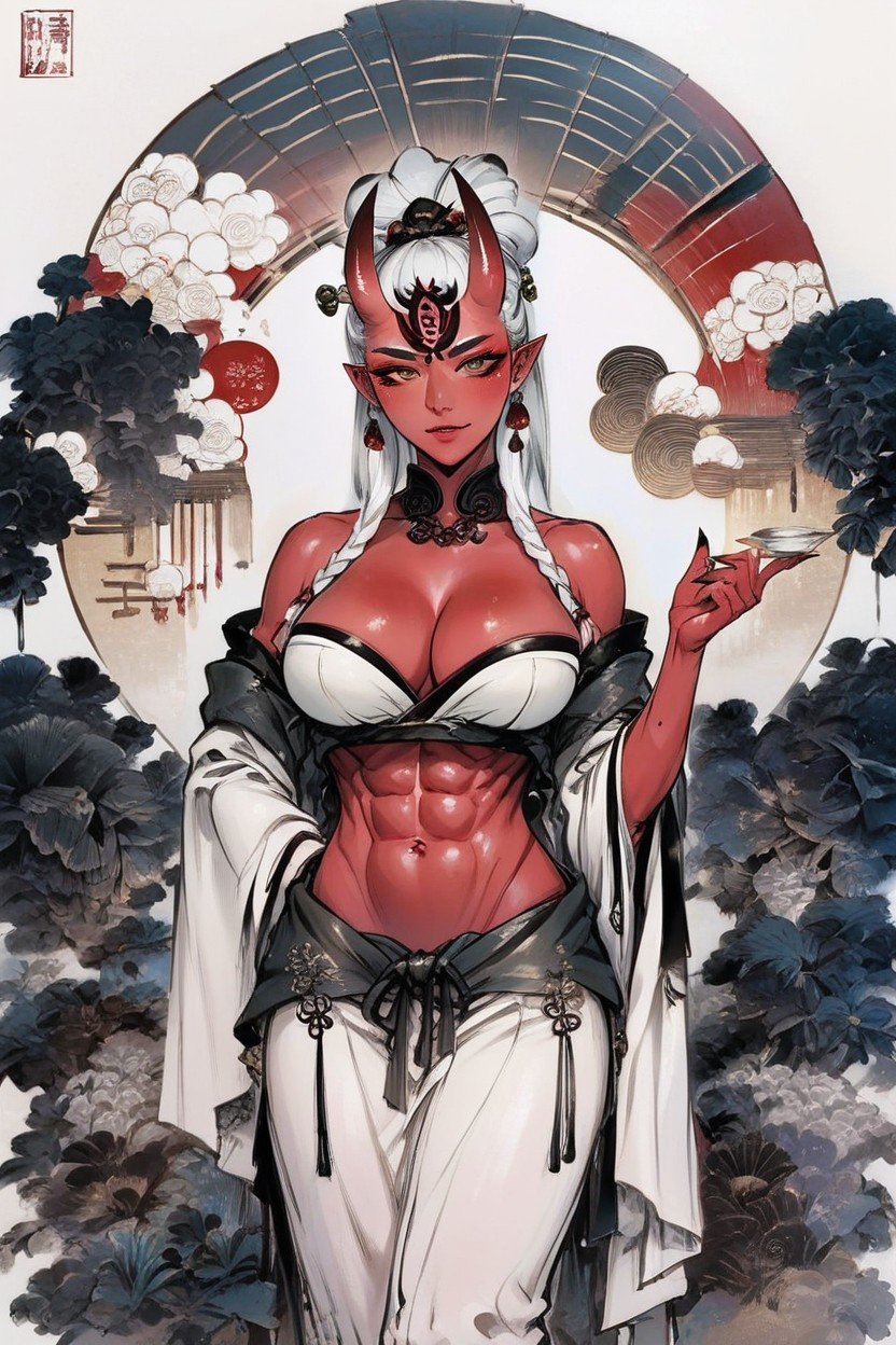 Oni, Monster Woman, Large BreastsPorno IA Hentai