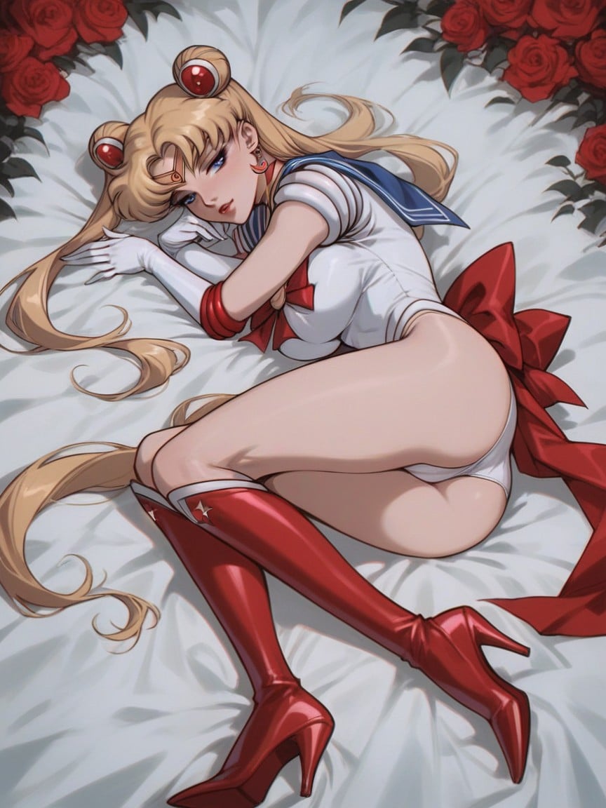 Lying On Side, Legs Together, Sailor MoonヘンタイAIポルノ