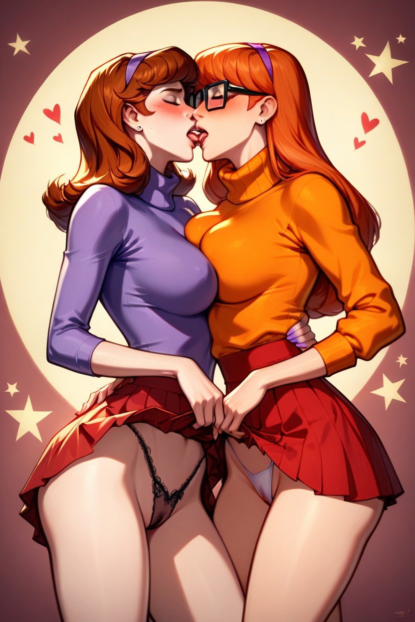 Daphne Blakescooby Doo, Miniwaist, 레즈비언 키스쉬메일 AI 포르노