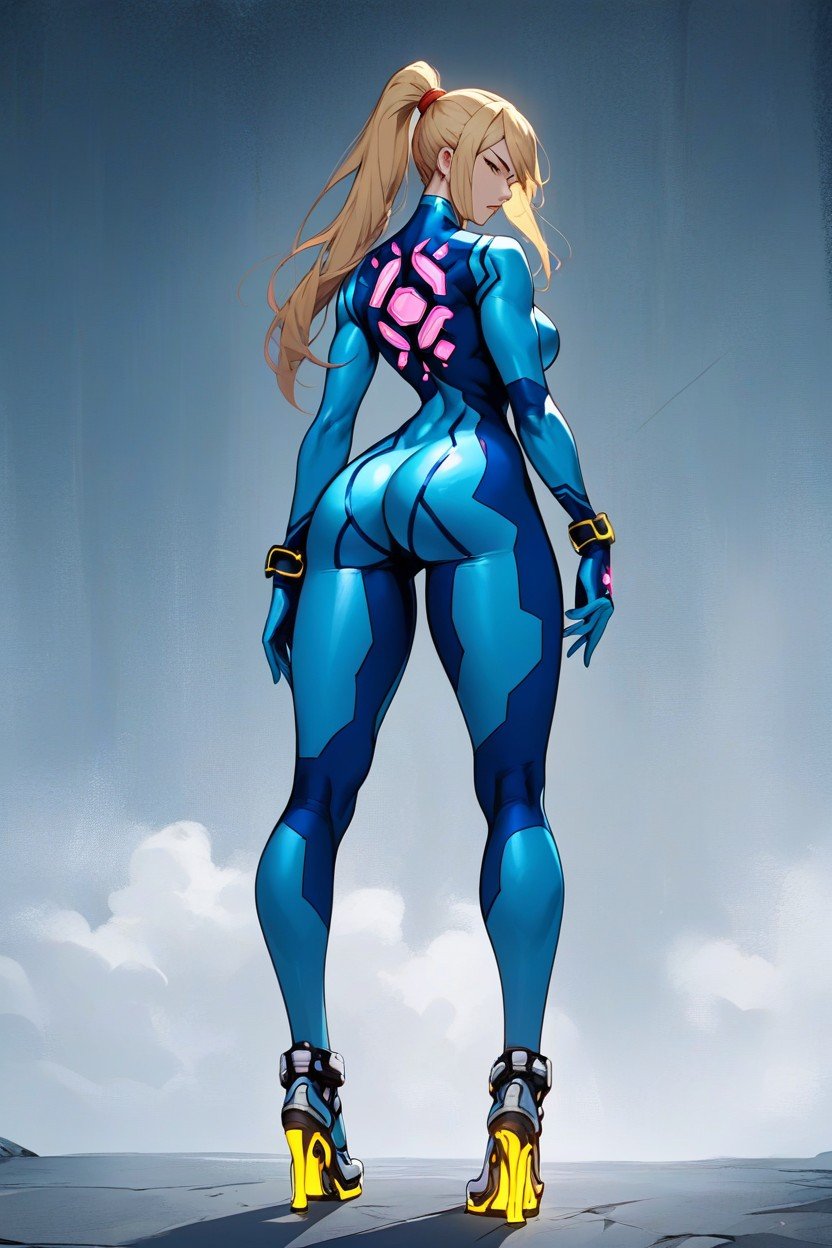 Waist, Detailed Face, Metroid Heels人妖AI色情