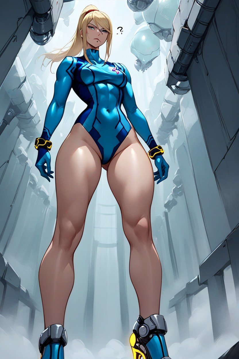 Samus Aran, Wasp Waist, Standing UpPorno IA Hentai