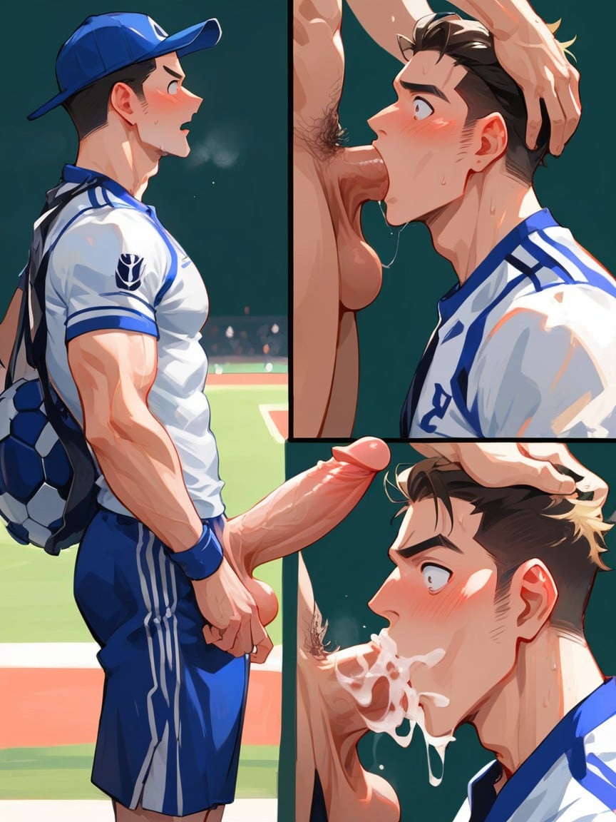 Football (soccer) Player, Multiple Views, Muscular AI Gay Porn