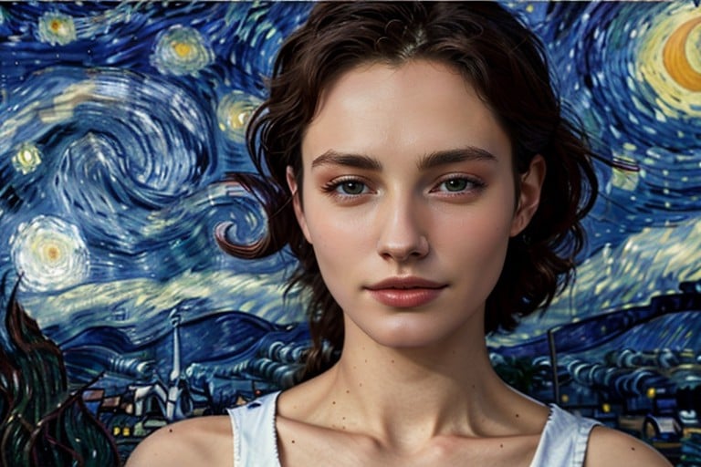 British, The Starry Night By Vincent Van Gogh, 18+ Shemale AI Porn