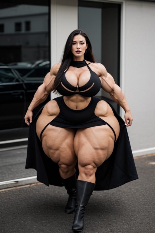 Massive Hyper, Muscular Striated, Muscular Asian AI Porn