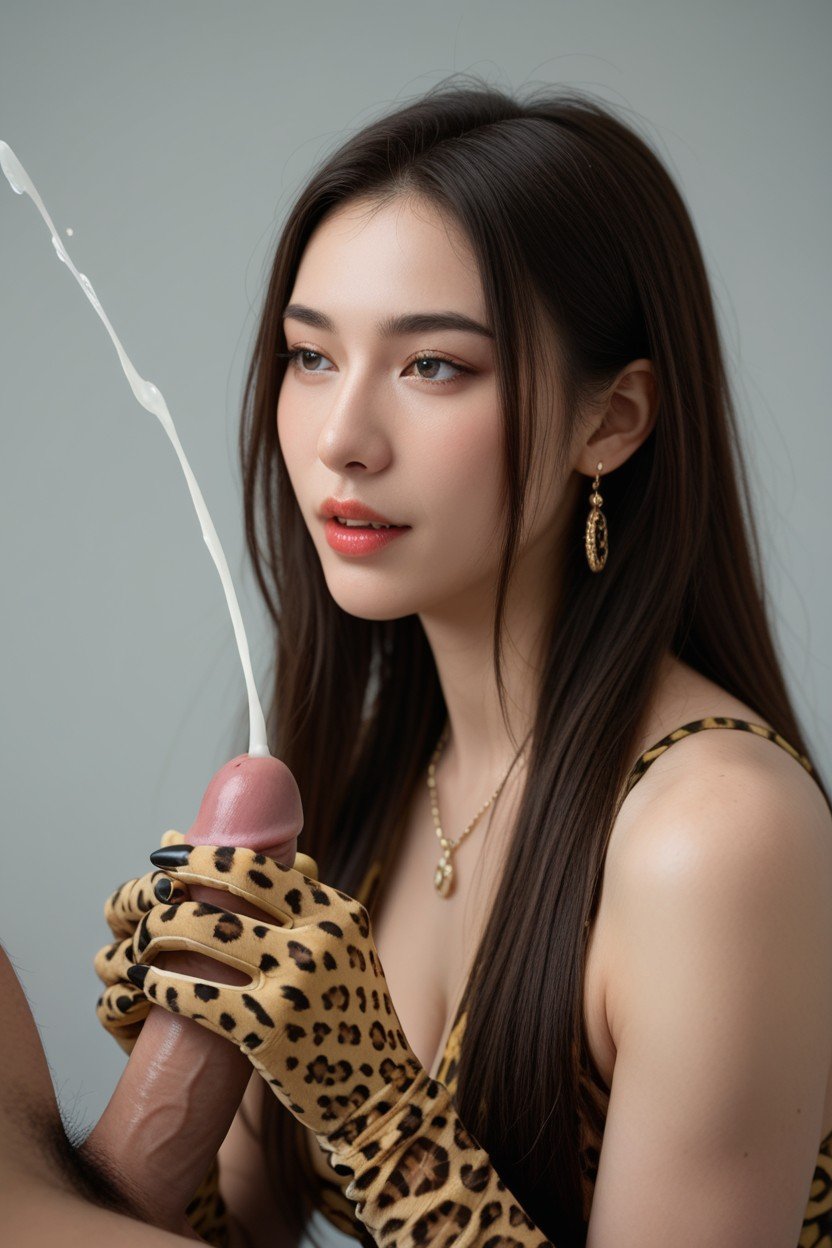 18+, Handjob, Leopard Print GlovesAI國產黃片